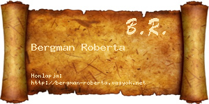 Bergman Roberta névjegykártya